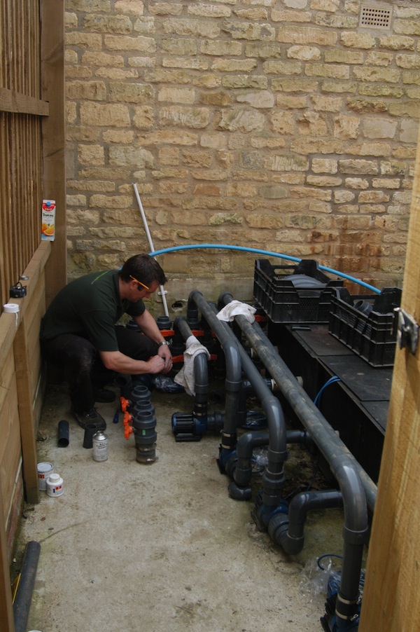 Installing pumps on ERIC units for Koi Pond filtration