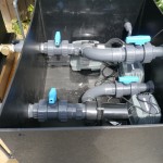 Equipment housing containing Air Pumps and Water Pumps for ERIC Filter