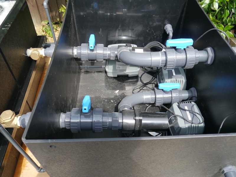 Equipment housing containing Air Pumps and Water Pumps for ERIC Filter 