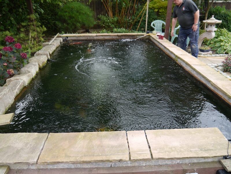 Pond now filtered by ERIC Four filter unit