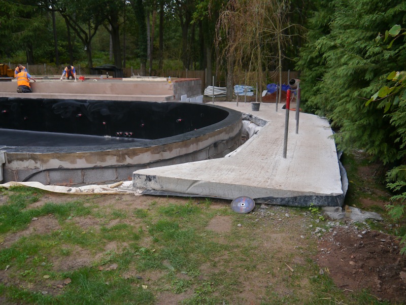 Concrete Pad for waterfall Concrete Pad for waterfall