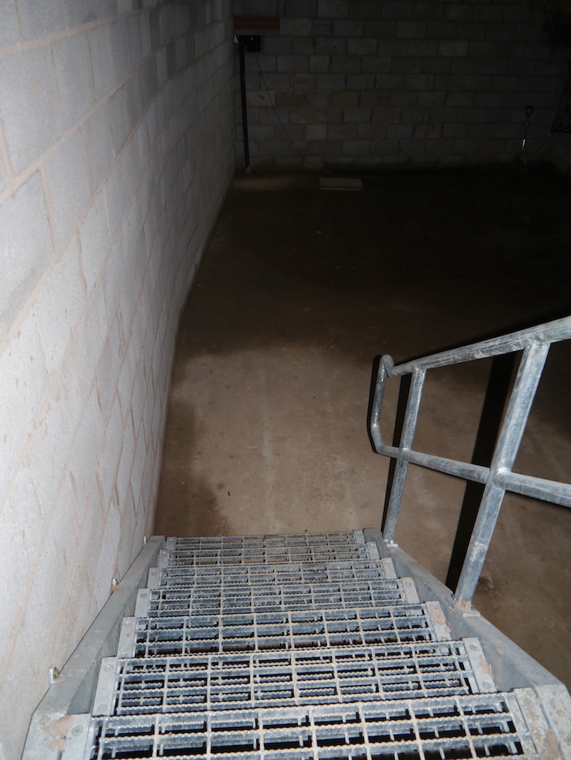 Stairs down to filter house where ERIC units are going to be situated Stairs down to filter house where ERIC units are going to be situated