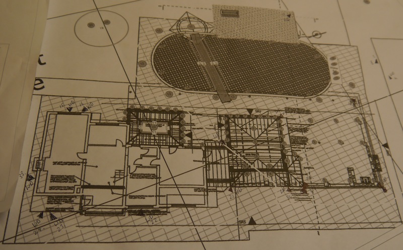 Plans of pond and house Plans of pond and house