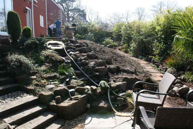 Area where koi pond excavation is going to be picture 3