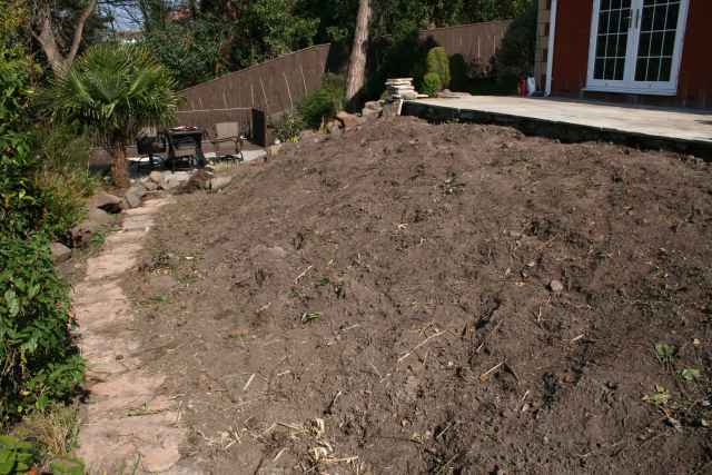 Area where koi pond excavation is going to be picture 5