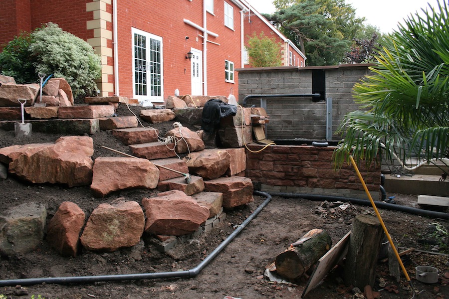 landscape company have been working on a separate water feature 1