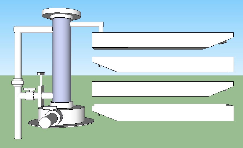 illustration of another variation of mechanical and biological pond filtration