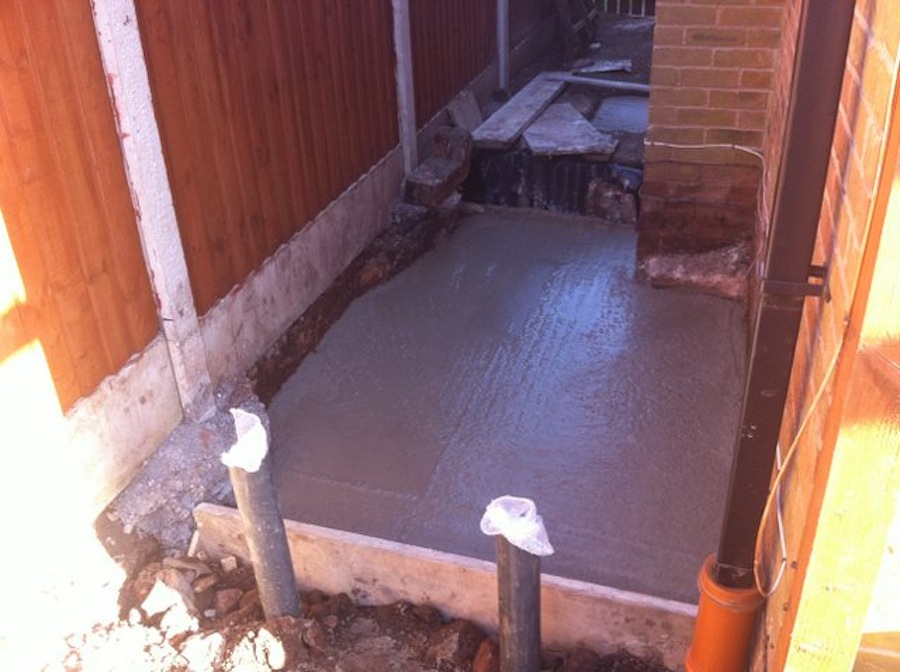 Concrete base for ERIC Filtration units