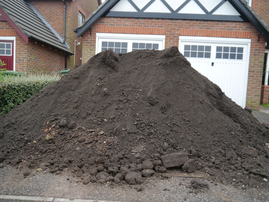 2 feet of perfect topsoil was moved as the excavation commenced.