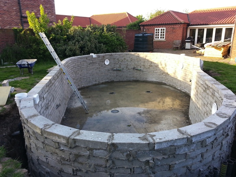 Current progress of the pond